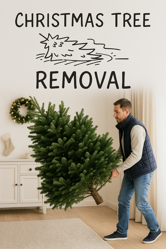 Christmas tree removal (Outside property) state date in order notes